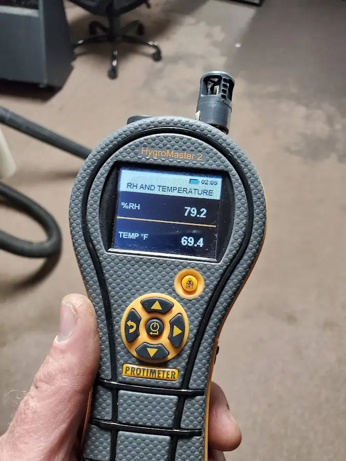 Moisture meter humidity assessment for Fire & Smoke Damage Restoration in Poteau